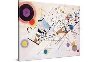 PICANOVA – Wassily Kandinsky – Composition VIII 100x75cm – Photo sur Toile – Impression sur Toile Haut de Gamme – Image sur Toile pour Décoration Murale Moderne – La Collection Art Classique