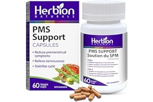 Herbion Naturals PMS Support pomaga zmniejszyć objawy PMS, ustabilizować cykl - Ziołowa formuła - Łagodzi objawy menopauzy - Normalizator hormonów - 60 kapsułek.