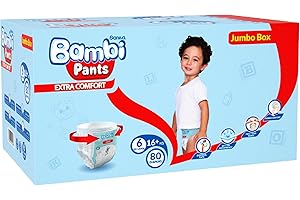 Sanita Bambi Pants, Size 6, XXL, Jumbo Box, 80 Diapers