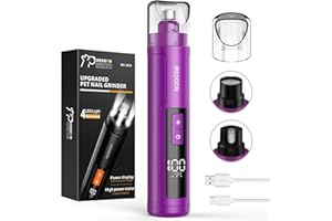 IREDOON Lima Uñas Perro Actualizado - Lima De Uñas Eléctrica De 3 Velocidades Perros con 4 Luces LED, Ultra Silencioso, Recargable Cortauñas De Mascotas para Perros Grandes, Medianos y Pequeños