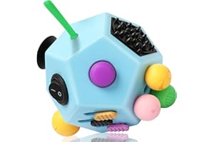 VCOSTORE Fidget Cube mit 12 Seiten, Infinity Cube Fidget Anti Stress Würfel Spielzeug für Erwachsene Kinder mit ADHS,ADD,ASD,ADHD