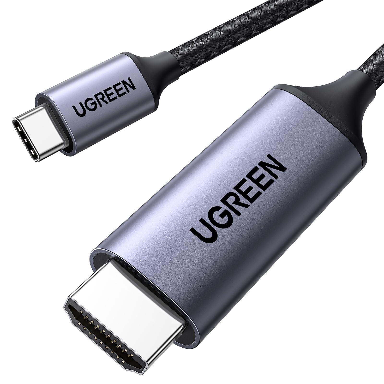 UGREEN Cable USB C a HDMI 4K@60Hz UHD USB 3.0 Adaptador Tipo C a HDMI 2M | Compatible con iPhone 18 Pro Max iPhone 17 Pro Max Air Mac mini M4/M4 Pro Air MacBook M4 Pro Max iPad Pro Air Galaxy S24