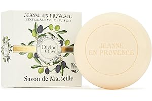 JEANNE EN PROVENCE - Savon Solide Corps & mains - Parfum Divine Olive - Nettoie, adoucit & Parfume - 95% d'Ingrédients d'Origine Naturelle - Fabriqué en France à Grasse - 100 gr