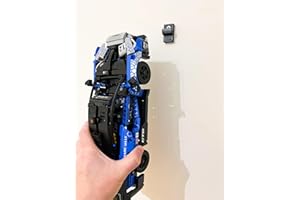 3Dudes & Dad Support mural compatible avec LEGO® Technic McLaren Senna GTR – Crochet de rangement conçu sur mesure pour l'ensemble 42123 – Plastique imprimé 3D – Fourni avec matériel de montage