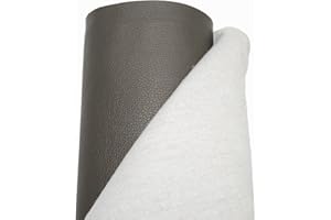econuk - Polipiel para Tapizar Ideal para Manualidades y Bricolage Textura de Cuero (140 cm x 100 cm, Gris Oscuro)