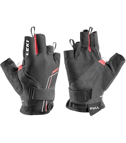 LEKI Nordic Tune Shark Boa Handschuhe, schwarz, EU 6 Fashion
