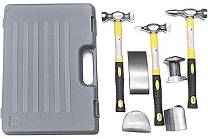 Walgreen® 7pc Car Auto Body Dent Repair Panel Kit + Case - Beaters Beating Fibreglass Hammer
