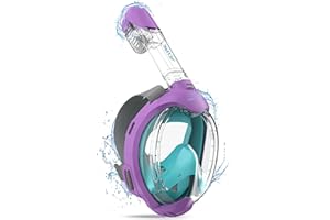 ACURE Kids Snorkel Mask Full Face SN03, Anti-Fog & Dry Top Snorkel Set, Snorkeling Gear with Easier Breathing System for 3-8 Years Old Swimming Beginners