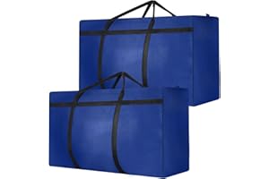 SUNNOW 2 Pcs 180L Large Storage Bag, Extra Large Moving Bags Jumbo Moving Totes Clothes Storage Containers