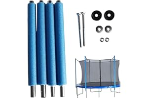 KDAMGOQE Pali di Sostituzione della Trampolino, Pali da Trampolino da 4 PCS Sostituzione da 77 Pollici con Tubi di sterzata in Acciaio Robusto in Acciaio Robusto, Tetto Tessuto Solare