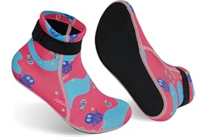 Gogokids 3mm Neoprene Wetsuit Socks for Kids, Keep Warm Toddler Water Socks, Anti-Scratch, Non-Slip, and Anti-Scald