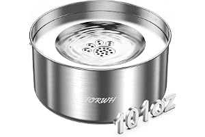 304 rostfritt stål vattenskål för hundar, 3 l inget spill, stor kapacitet, halkfri, långsam matskål med flytande skiva, vattendispenser för hundar och katter, inomhus och på språng