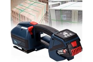 NOLLAM Heavy Duty Handheld Strapping Machine Baler 4000mAh Battery Power Strapper Strapping Tool Plastic Belt Automatic Welding Strapping Machine for 1/2-5/8 Inch,1Battery