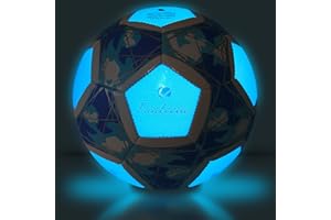 Fantecia Football Ball Taille 5 Brille dans Le Noir, Ballon de Football en Fluorescence pour l’entraînement et Les Jeux, illumine Le Ballon de Football pour Les Jeunes et Les Enfants.