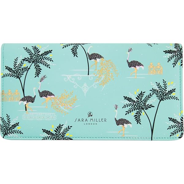 Étui à Lunettes Pliable Sara Miller Haveli Garden - Motif Oiseaux Et Fleurs, Velours Doux, Avec Chiffon