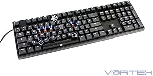 Vortex Black Doubleshot backlit PBT + POM Keycaps - 104 Keycaps for Mechanical Keyboards (cherry switches compatible)