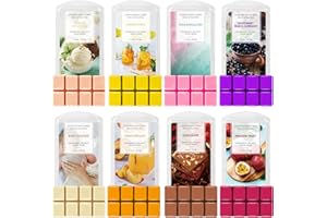 SCENTORINI Ceras Perfumadas para Derretir Aromáticos Fragancias, 100% Cera de Soja para Refresco, 70.9 g x 8