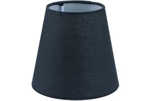 Sinta Lampenschirme Stoff Moderne Ersatz Lichtschirm E14/E27 Ersatzschirm Klein hängelampe für Kerze Kristall Kronleuchter Candle Light Wand Licht Tischleuchte, Ø13cm/5.5" Schwarz