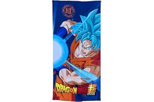 CARTOON Serviette de plage Dragon Ball Super serviette en microfibre polyester pour enfants 245 gsm taille 70 x 140 cm plage piscine