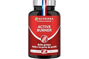 Brûleur de Graisse Extra Fort - Puissant Complexe de Plantes Amaigrissant dont Gingembre - Effet Minceur Efficace - ACTIVE BURNER - 90 gélules Vegan - Nutrimea - Fabriqué en France