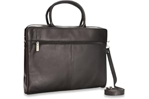 New ladies Visconti black leather briefcase laptop bag RFID blocking 18427