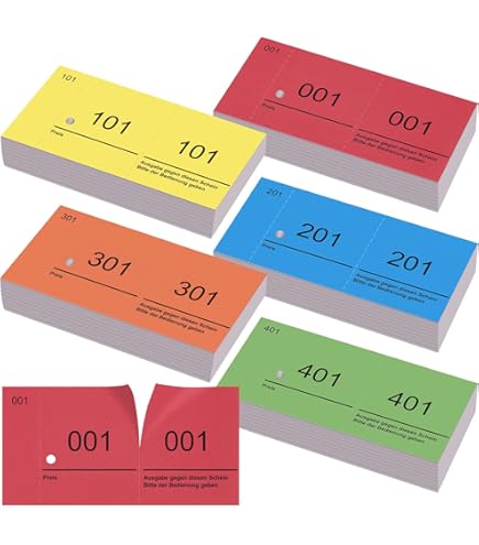Blocchi Numerati 1-1000 - Set Di 10 Blocchi Per Riffe E Lotterie, Formato 6x13 Cm - Foto 13