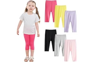 Charmi Leggings Capri Pantalones 3/4 Mallas Cortos Verano Niña Pack de 8