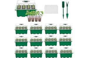 VDYXEW Mini Gewächshaus, Anzucht Gewächshaus, Anzuchtset, Zimmergewächshaus Anzuchtkasten Anzucht für Sämling Pflanzenkeimung（12 Stück ）