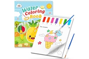 ZMLM Peinture avec Livres d'Eau pour Tout-Petits avec Pinceau, Feutres Coloriage Kits de Loisirs Créatifs, Activites Manuelles Papier de Peinture Aquarelle Enfants 3 4 5 6 7 8 Ans -Alimentation