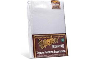 Superieur Molton Topper Spannbetttuch - Matratzenschoner - Top-Matratze - Hotelqualität - Frischer & kühler Schlaf - Belüftung & Absorption - Twin jumeaux - 200x200/210/220 cm