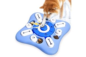 Blanlody Interaktywny Puzzle dla Psów - Dozownik Smakołyków i Zabawka Stymulacyjna Mózgu dla Małych, Średnich i Dużych Szczeniąt