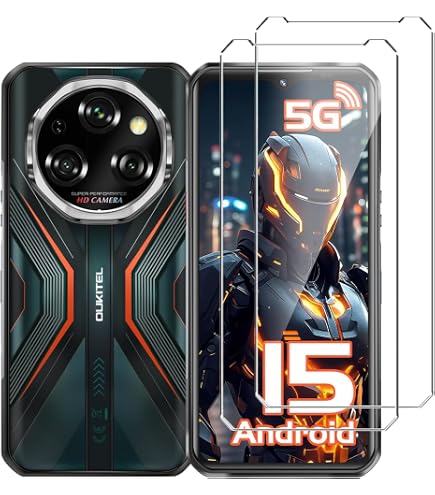 Xunzii Pellicola Protettiva per Oukitel WP55 PRO/WP55, Vetro Temperato Film HD Durezza 9H Ultra Resistente Protezione Schermo [2 Pezzi], Anti-Graffio Senza Bolle Screen Protector
