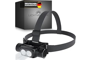 LICHTMEISTER® Stirnlampe (1000 Lumen, 3600 mAh Akku) - Stirnlampe LED wiederaufladbar - extrem helle Kopflampe - Stirnlampe L