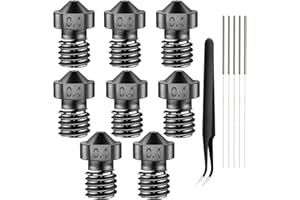 iMetrx Boquilla de acero de impresora 3D, 8 piezas 0.4MM E3D V6