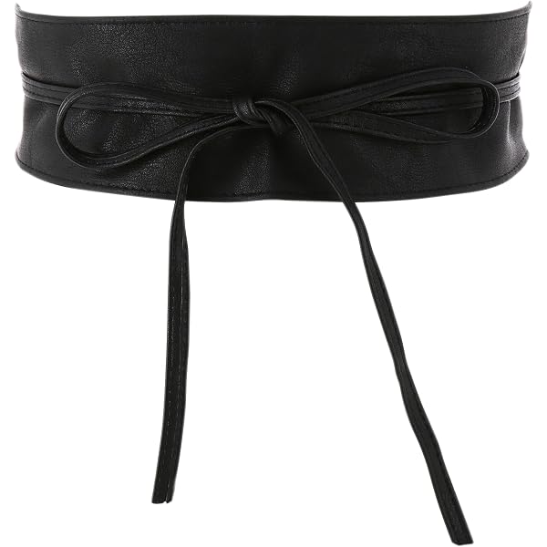 Ayliss Women Soft PU Leather Obi Belt Self Tie Wrap Cinch  display picture 1