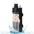 Excefore Aquarium Filter, Small Internal Aquarium Filter, Fish Tank Filter for Small Tank, Submersible Foam Filter with Filtered Ceramic Balls for Breeding Fry Betta Shrimp Tank 23-76L