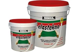 CONSORZIO TEKNICA Guaina Liquida vernice pittura impermeabilizzante rivestimenti tetti manto bituminoso (4 LT, Bianco)