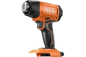 AEG - Pistolet thermique 18V, débit d'air 170 l/min, température max 482°, 2 buses (sans batterie ni chargeur) - BHG18-0