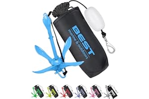 Best Marine and Outdoors Kayak Anchor, 3.5 Pound Anchor System Kit for Kayaks, Canoes, SUP Paddle Boards & Jet Skis, Fishing, Boating & Kayaking Accessories