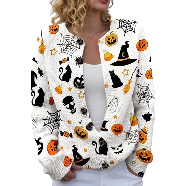 Felpa Con Cappuccio Halloween Donna – Stampa Scheletro Di Zucca, Comoda E Casual