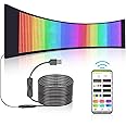 Leadleds 26.2"x8.5" Scrolling LED Sign, Flexible USB 5V Full Color Programmable LED Display Message Board for Car, Shop, Bar, Wedding, Bluetooth App Control DIY Text Graffiti Animation