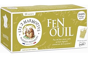 Les 2 Marmottes Infusion Fenouil - Goût anisé - Bien-Être et Relaxation