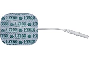 SUPTMAX 4 Elettrodi Adesivi Pregellati 48 x 48 mm cavetto attacco femmina Jack 2 mm