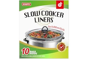 ECOOPTS 10 Stück langsame Küchentüten | große Küchenbeutel für 3-8,5 Viertel – 1 Packung