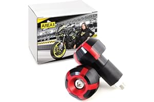 ‎AREA1 Area1 Motorrad Motorroller Lenkerenden Lenkergewichte Vibrationsdämpfer für Lenker mit 17,5-21mm Innendurchmesser, Rot, Kompatibel mit KSR KSR