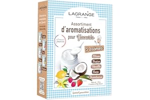 LAGRANGE Assortiment de 5 aromatisations yaourts - Citron, fraise, vanille, coco, framboise