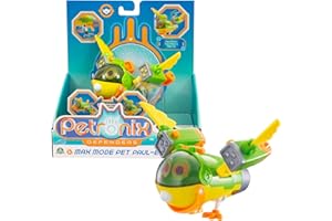 PETRONIX DEFENDERS Petronix - Mini Transform Pet Paul-E, juguete transformable de la serie de dibujos animados, pasa de mascota pajarito a vehículo, combinable con otros sets y figuras, niños +3 años, Famosa (PET02400)