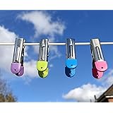 BuyElegant Prime - 80 Laundry Pegs made of Stainless Steel Tight hold, Soft grip with plastic pads to avoid stains. Laundry p