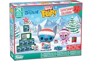 Funko Bitty Pop! Countdown Calendar: Stitch Holiday - Lilo And Stitch- Calendario Dell'avvento - 24 Giorni di Sorprese - Mini Figura in Vinile da Colleziones - Mystery Box - Idea Regalo