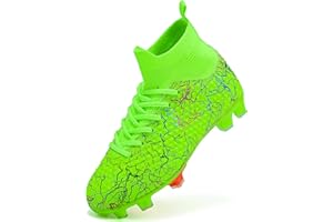 PiDaGlobal Boys Football Boots Kids Girls Firm Ground Soccer Shoe Astro Turf Trainers Athletics Sport Shoes Teenager Profession Competition Indoor Outdoor Club Sneaker Unisex